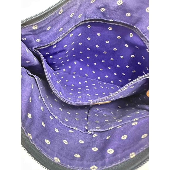 Fossil Purse Crossbody Canvas Bag Coated Key Per School Pencil Teacher Abstract - Picture 10 of 12